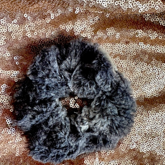 Minky Hair Scrunchie Wild Rabbit Handmade - Picture 2 of 2